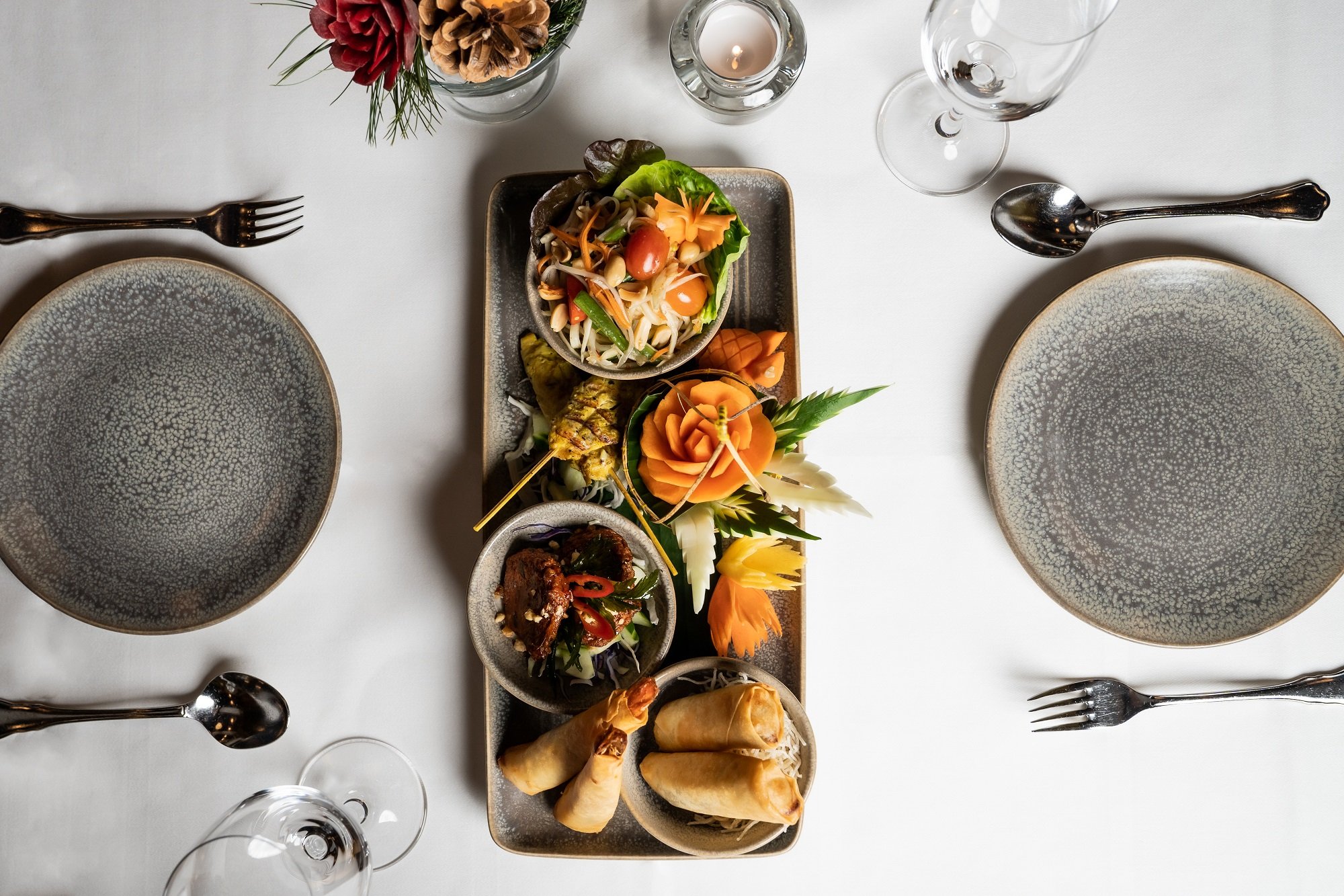 Asiatische Gerichte Arosa, 5-Sterne-Hotel Kulm, Luxuriöse Gastronomie, Exotische Aromen, Asiatische Küche, Kulinarischer Genuss in Arosa